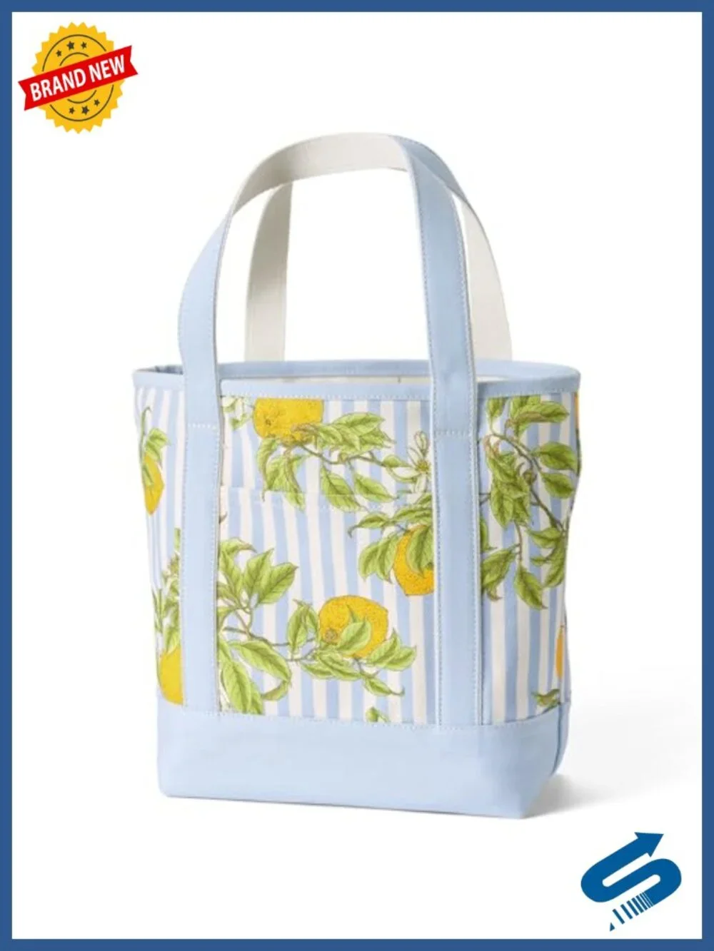 100% Cotton Canvas Open Top Tote Bag with 5 Pockets, Key Strap, Reinforced Base